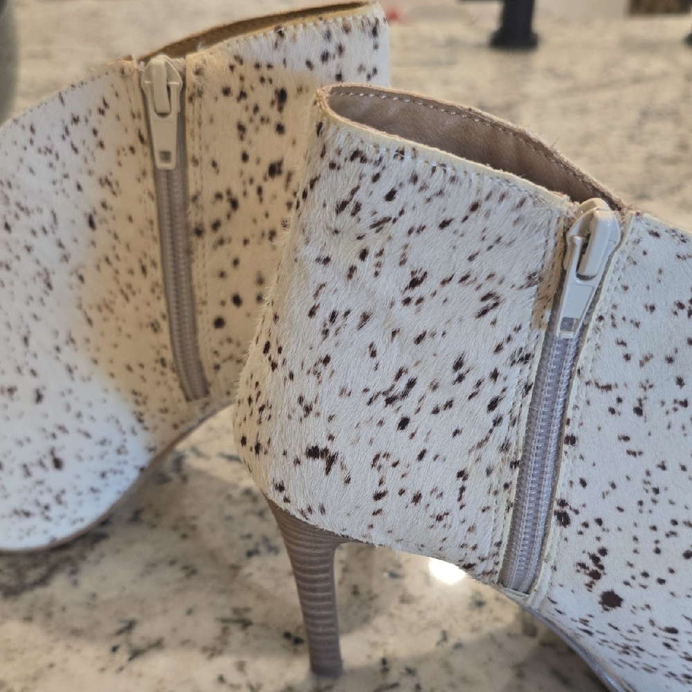 Lucky Brand Speckled Calf Hair Ankle Booties - Picture 6 of 6